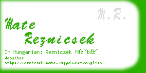 mate reznicsek business card